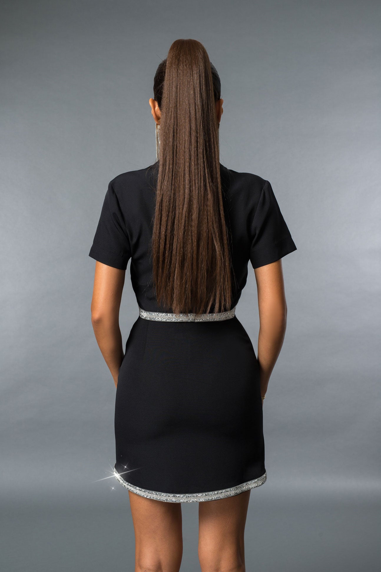 Black Silver Lined Set