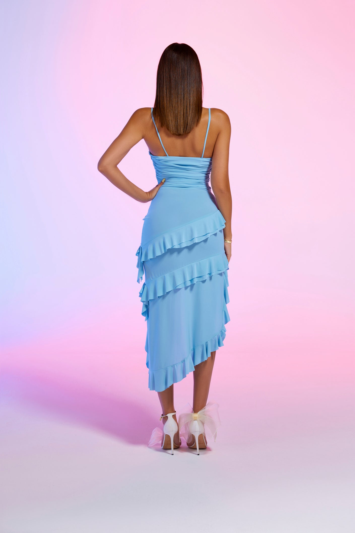 Baby Blue Maxi Dress in Jersey